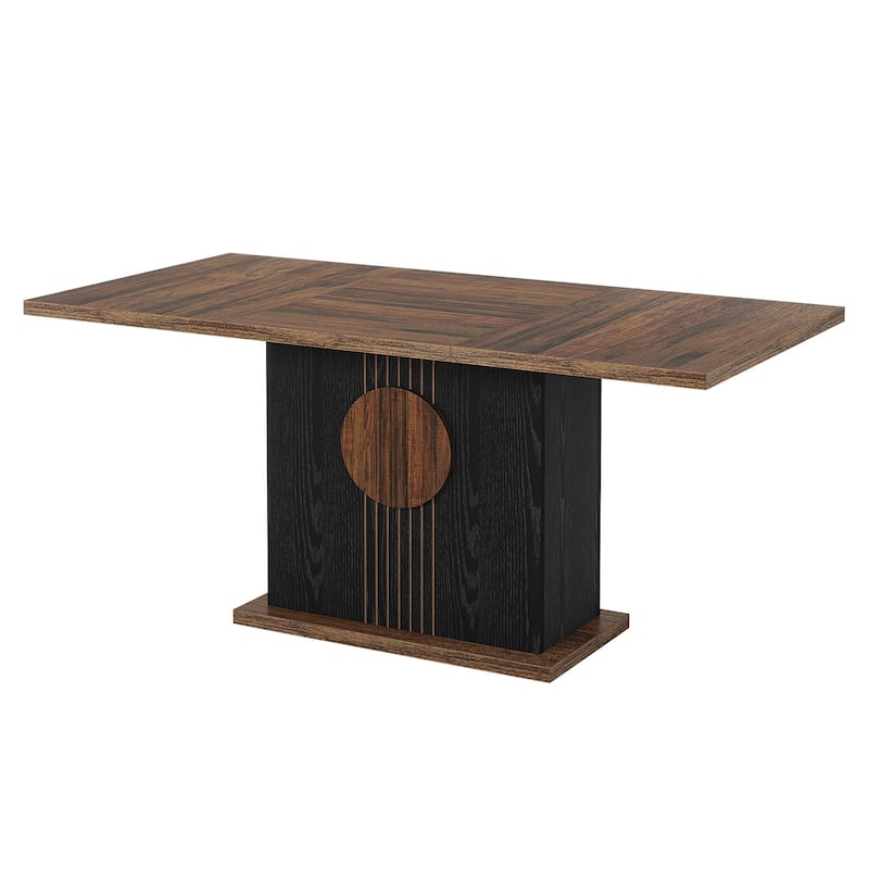 Wooden Dining Table, Kitchen Dinner Table, Dining/Living Room Accent Dinner Table Family Gathering Table