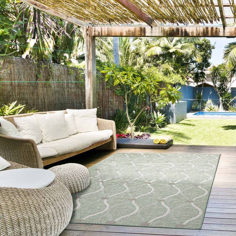 ECARPETGALLERY Veranda Abstract Indoor/ Outdoor Rug