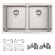 preview thumbnail 2 of 12, STYLISH Dual Mount 31" Double-Bowl Stainless Steel Kitchen Sink with Grids and Strainers S-401G - 31" x 18" x 9"