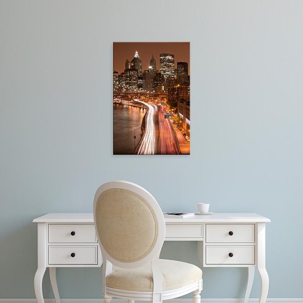 Easy Art Prints Paul Souders's 'Brooklyn Bridge and Manhattan Skyline, New York City' Premium Canvas Art