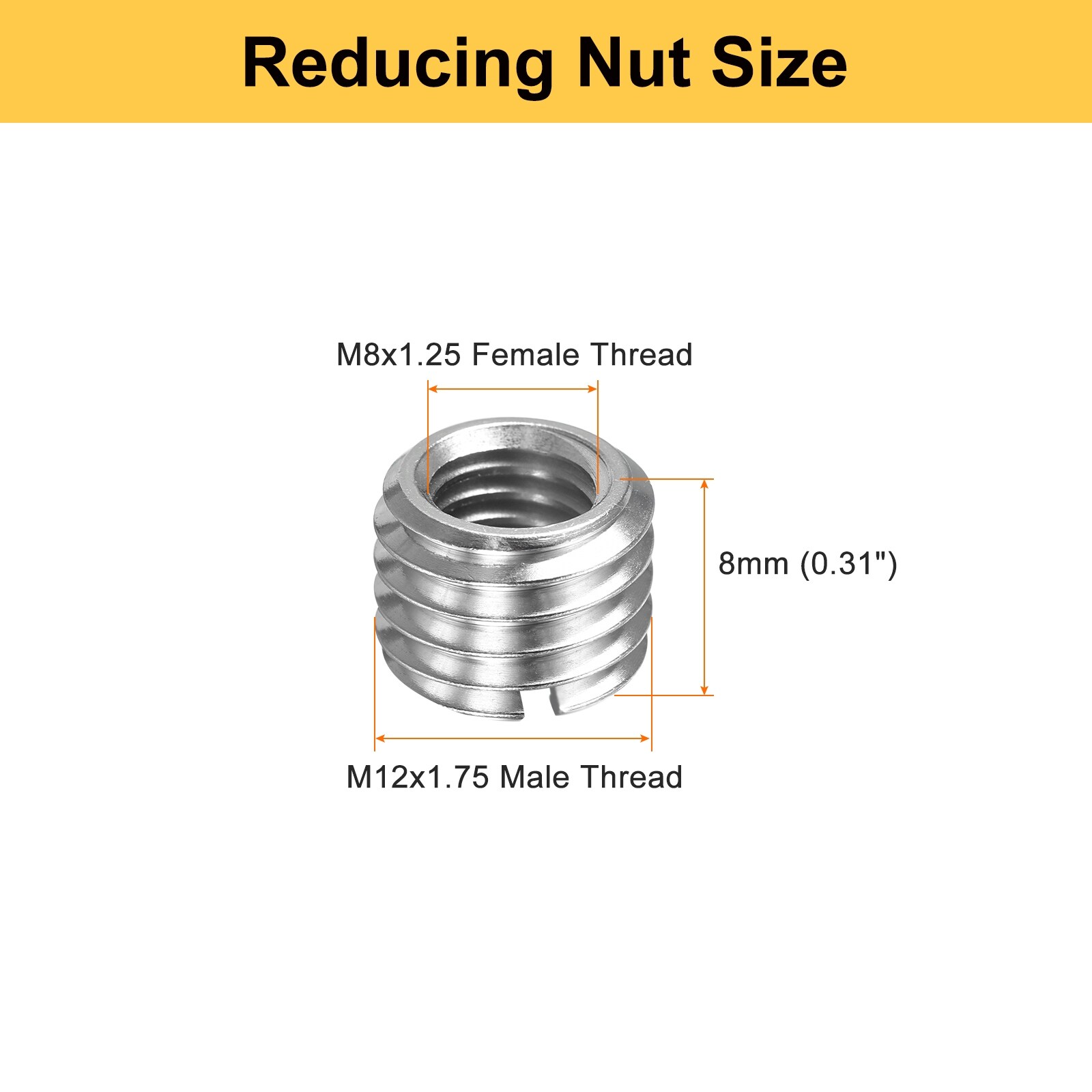 Thread Repair Inserts Male to Female Thread Stainless Steel Reducing Nuts Metric Self Tapping Sleeves Threaded Reducer Fasteners