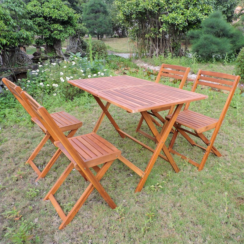 International Caravan Royal Fiji 5-piece Acacia Patio Dining Set