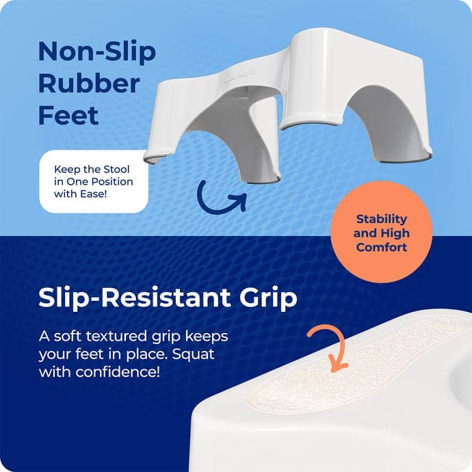 Squatty Potty The Original Bathroom Toilet Stool, 7 Inch Height, White