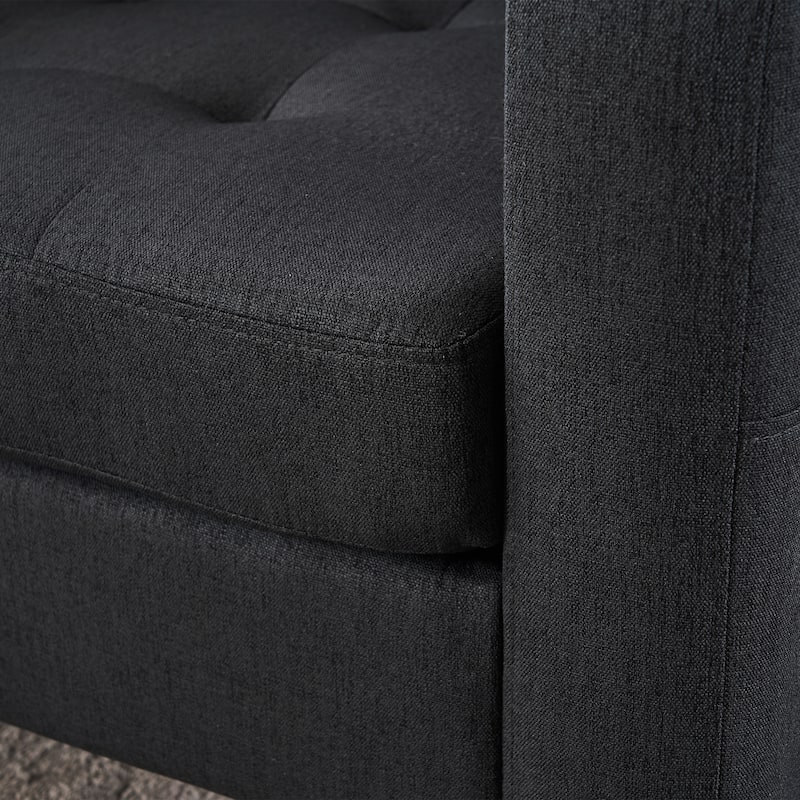 31.5" Tufted Arm Chair with Storage and Cup Holders