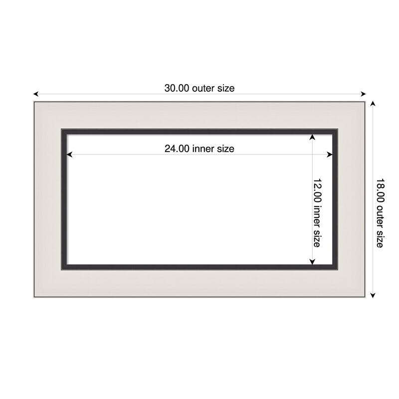 Ellie Framed Dry Erase Magnetic Board - 30 x 18 in - Ellie Silver Black