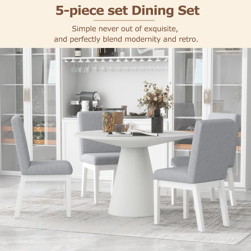 Retro Round Dining Table Minimalist Elegant Table