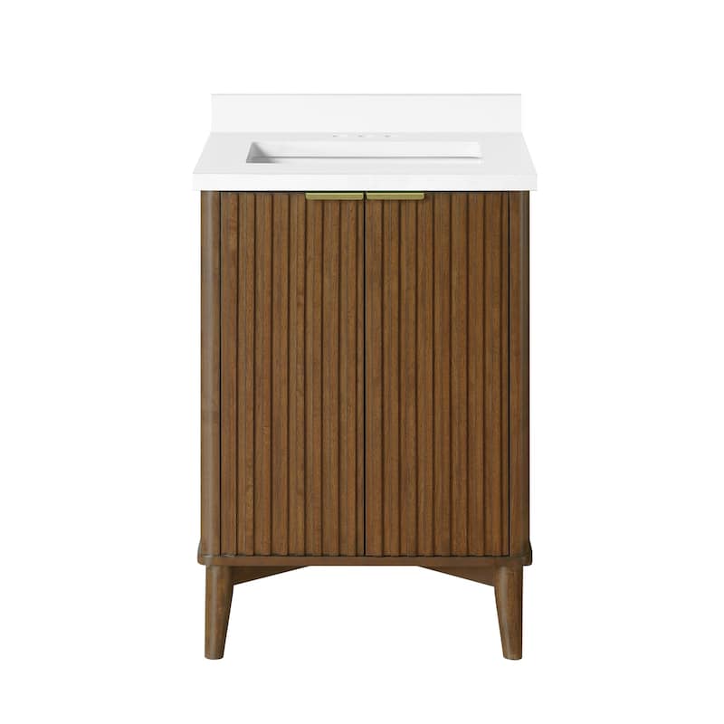 Gabi Bathroom Vanity with White Engineered Stone Top