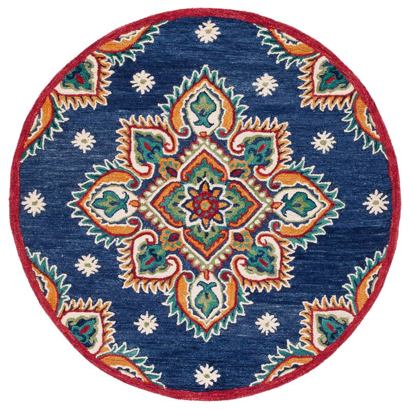 SAFAVIEH Handmade Blossom Annemarijn Medallion Wool Rug