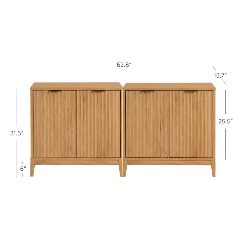 Jasper Modern Sideboard, Kitchen Storage Cabinet with Fluted Doors