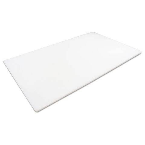 Thirteen Chefs 30 x 18 Inch Dishwasher Safe HDPE Plastic Cutting Board, White - 8.8