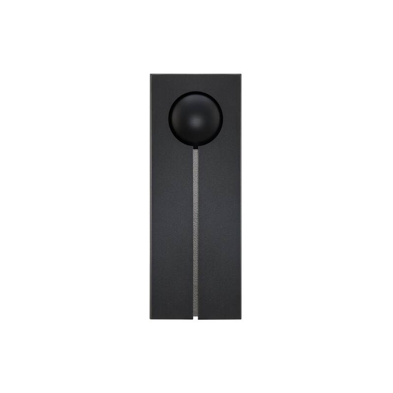 Keyhole 16in LED Outdoor Wall Light 3000K in Black/Textured Brushed Nickel - Black / Brushed Nickel- - 24-inch