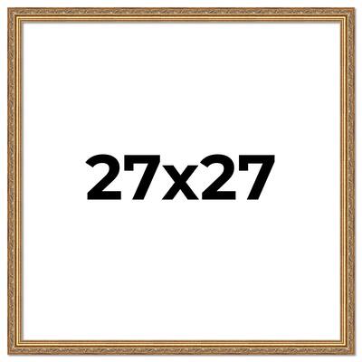27x27 Frame Red Solid Wood Picture Frame Width 1.75 Inches | Interior Frame Depth 1 13/16 Inches