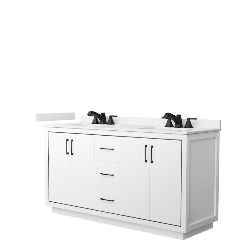Icon 66-inch Double Vanity, Quartz Top