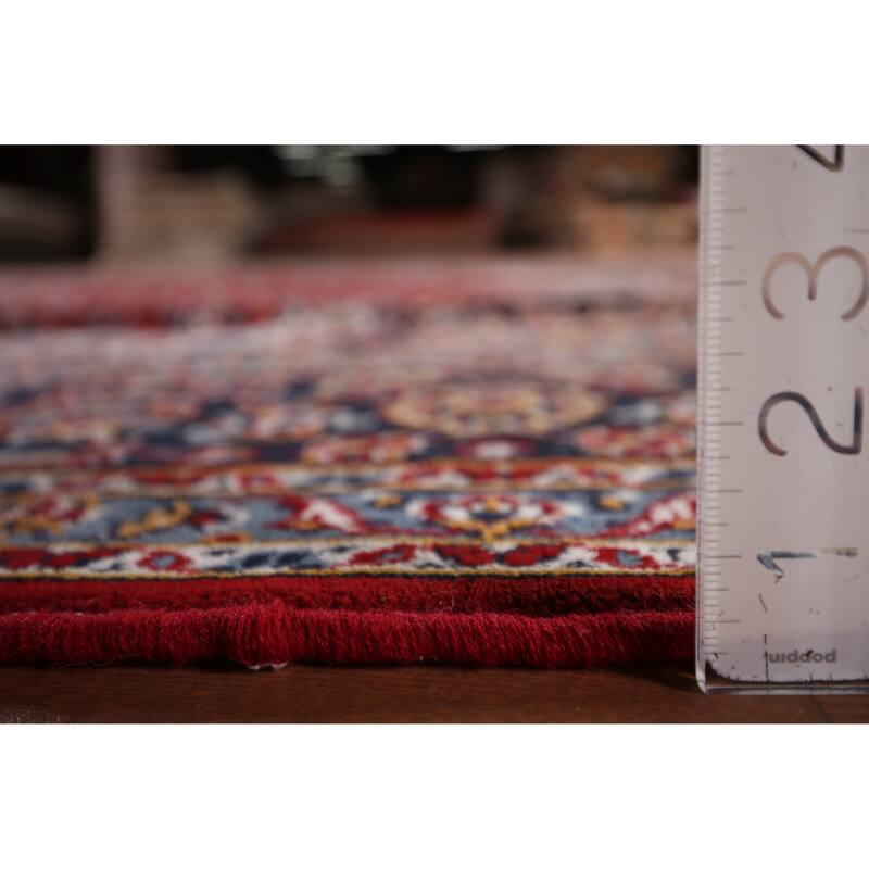 Traditional Floral Red Kashan Turkish Rug Machine-Made Oriental Carpet - 9'7" x 13'2"