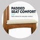 preview thumbnail 42 of 96, Set of 2 Kennedy Elbow Chairs Farmhouse Wooden Dining Chairs With PU Leather Or Fabric Cushion Seat, Modern Accent Side Chairs