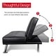 preview thumbnail 15 of 44, Yaheetech Modern Recliner Couch Faux Leather Futon Sofa Bed