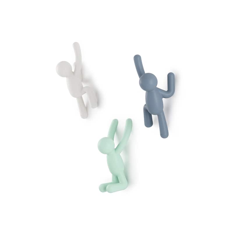 Umbra BUDDY Hooks (Set of 3) - White / Green / Blue