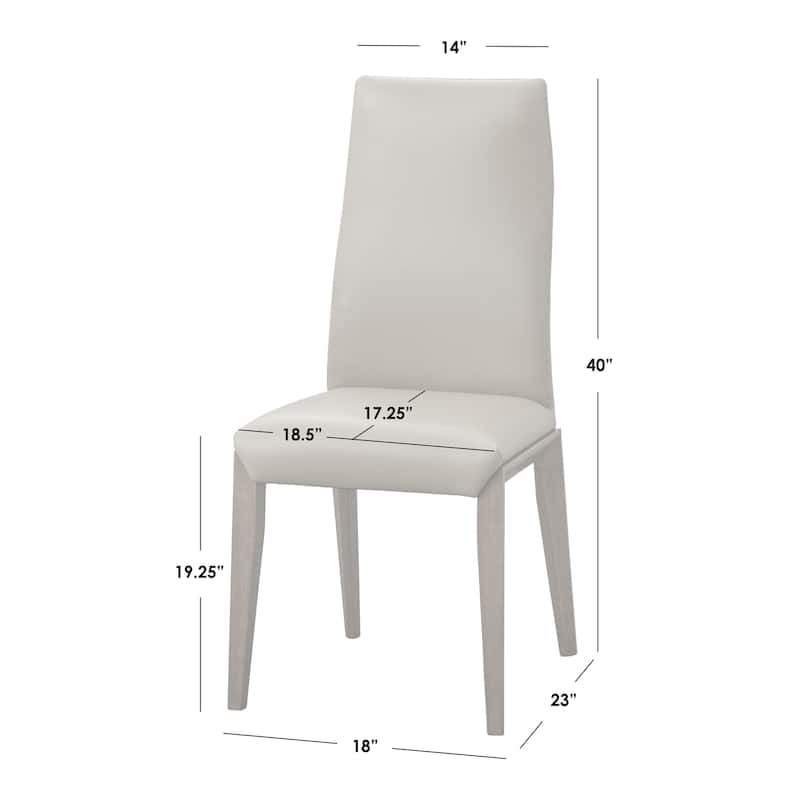 Lifestorey Valissa Leather Dining Chair (Set of 2)