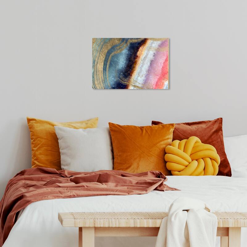 Wynwood Studio Canvas Abstract Marianna Gold and Metallic Gold Modern & Contemporary Wall Art Canvas Print - 16 x 24