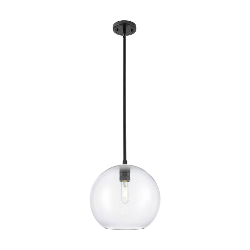 Innovations Lighting Downtown Urban - Crown Point - 1 Light 10" Athens Stem Hung Pendant - Clear/Matte Black