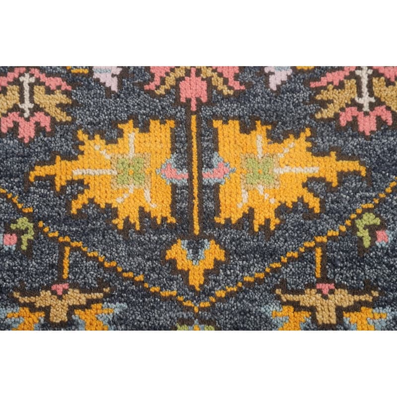 Blue Heriz Serapi Indian Foyer Rug Hand-Knotted Wool Carpet - 3'1"x 5'1"
