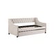 preview thumbnail 13 of 14, Upholstered Velvet Tufting Sleeper Sofa Chesterfield Daybed with Trundle Full Size - Beige