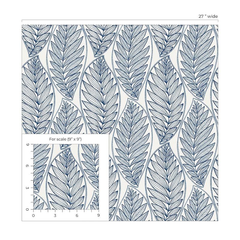 Seabrook Designs Kira Leaf Husk Unpasted Wallpaper