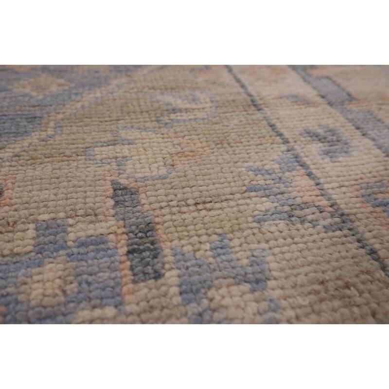 Vegetable Dye Oushak Turkish Rug Handmade Wool Carpet - 8'4" x 11'11"