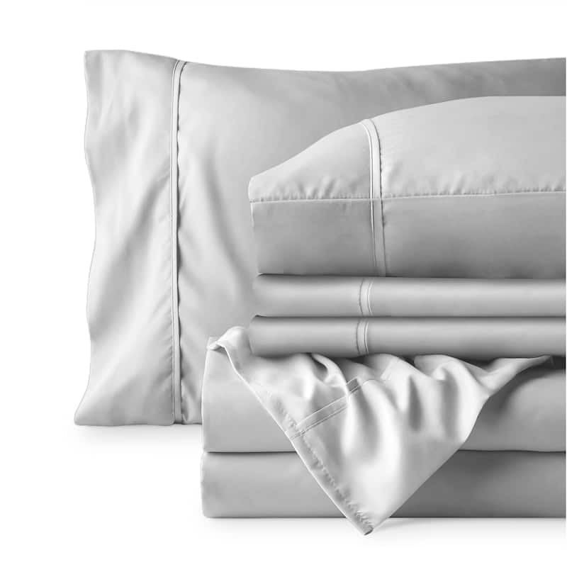 Bare Home Microfiber Deep Pocket Sheet Set w/ 2 Extra Pillowcases