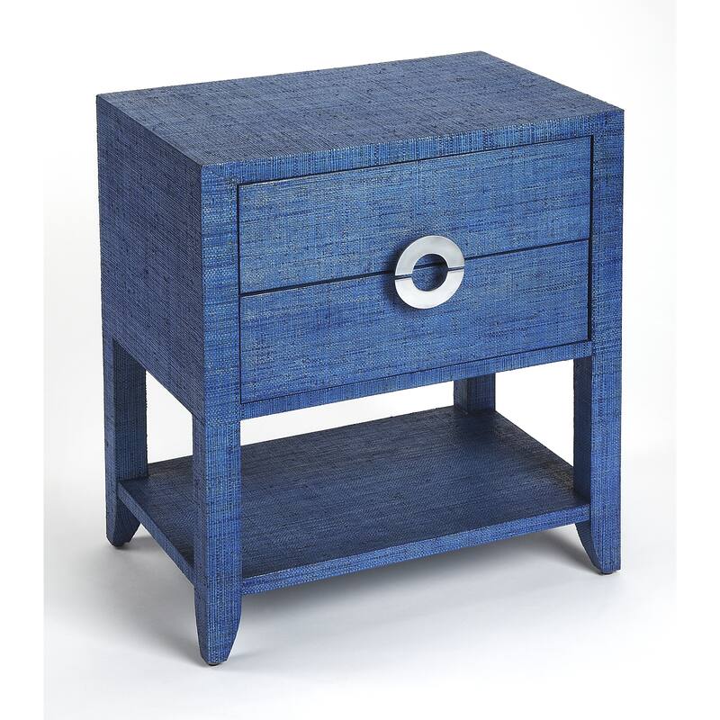 Handmade Amelle Blue Raffia End Table (Philippines)