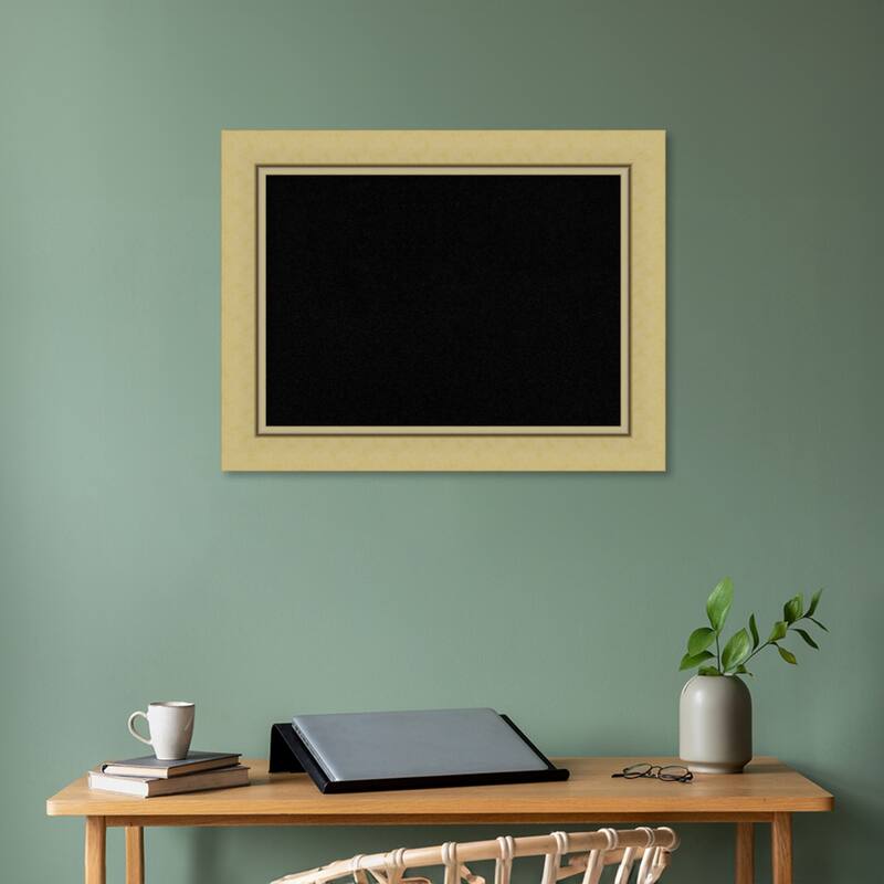 Landon Gold Framed Black Corkboard Bulletin Board