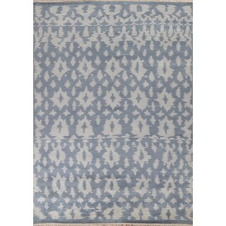 Abstract Modern Oriental Wool Area Rug Hand-knotted Living Room Carpet - 7'11" x 9'10"