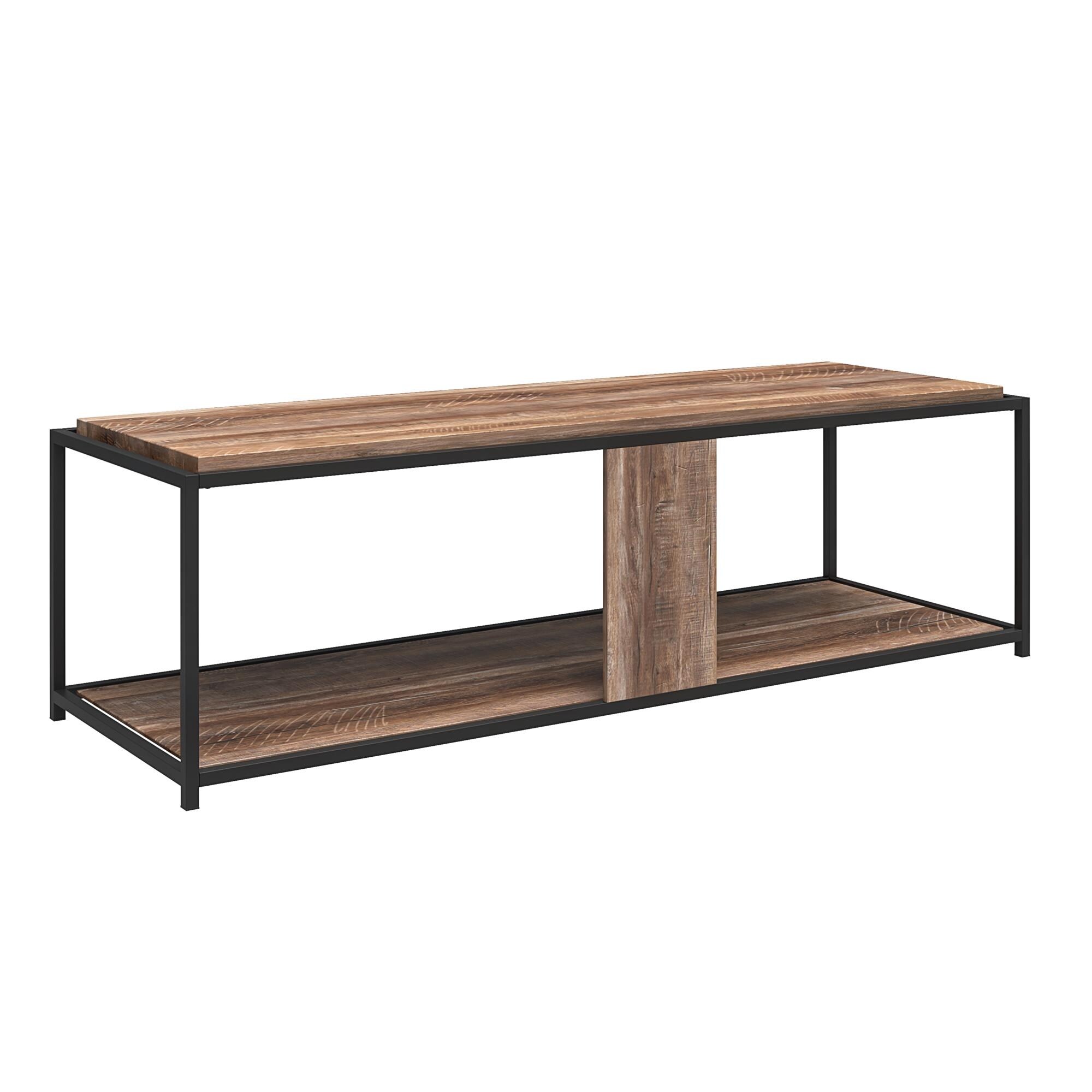 Ameriwood Home Machias TV Stand for 65" TVs, Weathered Oak