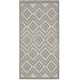 preview thumbnail 1 of 7, Nourison Versatile Indoor/Outdoor Geometric Flatweave Area Rug 2' x 4' - Silver/Grey
