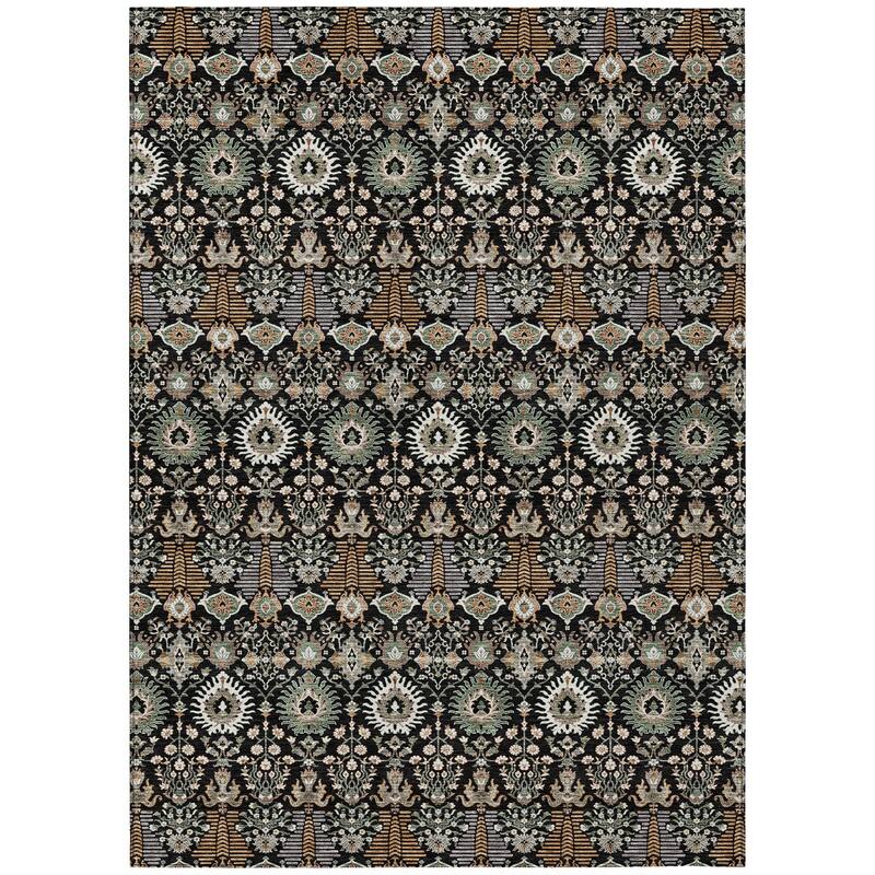 Machine Washable Indoor/ Outdoor Traditional Xander Chantille Rug