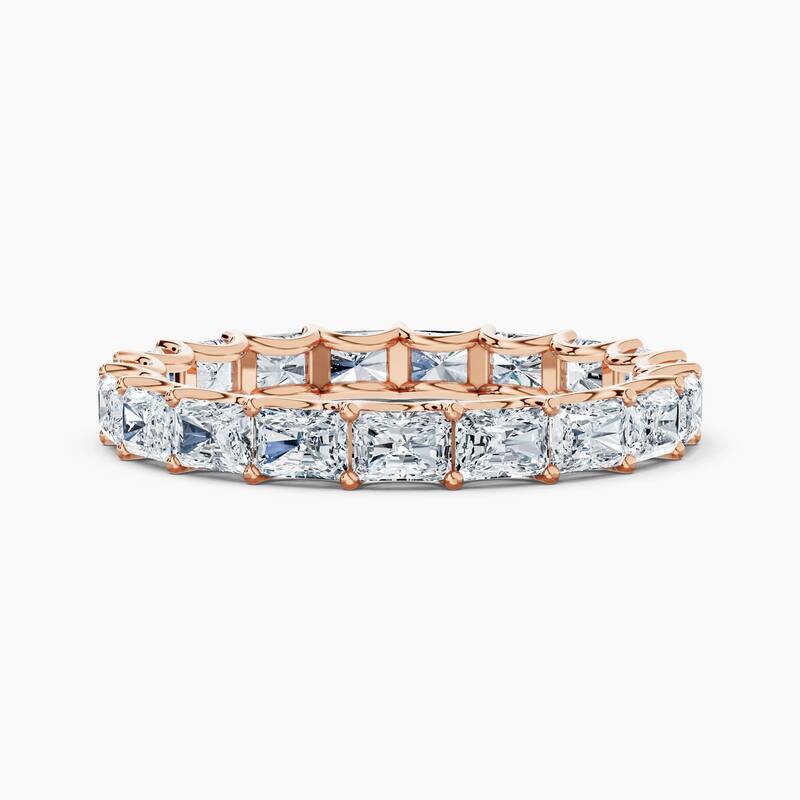 Auriya 14k Gold Radiant East-West Lab Grown Diamond Eternity Band 2.10 - 8.25 ct. tw. (F-G, VS) - 2.85 ct. wt. - 4 - Rose