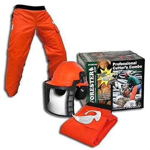 Forester Arborist Forestry Professional Cutter's Combo Kit Chaps Helmet 37"
