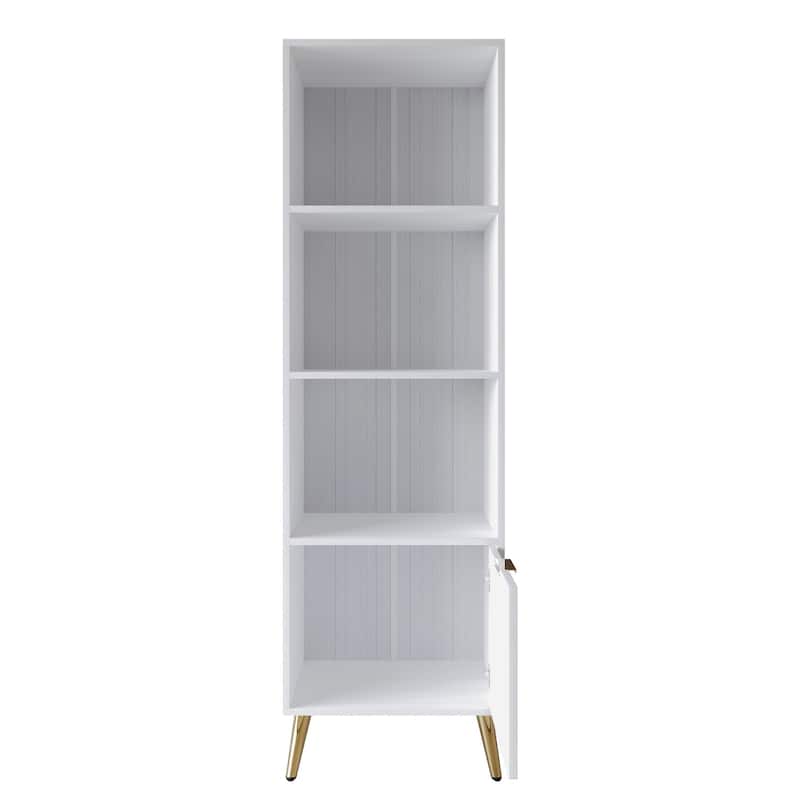 CraftPorch Elegance TV Stand Console with 2 Bookcase Living Room Set