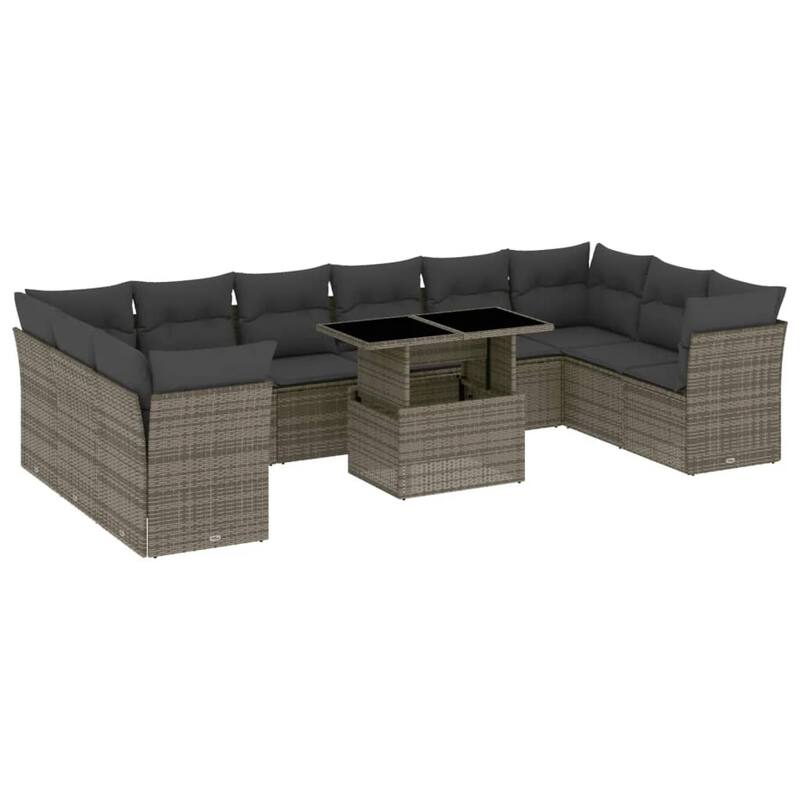 11 Piece Garden Sofa Set with Cushions