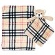 preview thumbnail 4 of 3, Baby Boys and Baby Girls Plaid Plush Blanket with Nunu Lovey Toy Tan