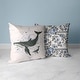 preview thumbnail 20 of 23, Whale and Petals Tales Throw Pillow26x26 Faux Suede