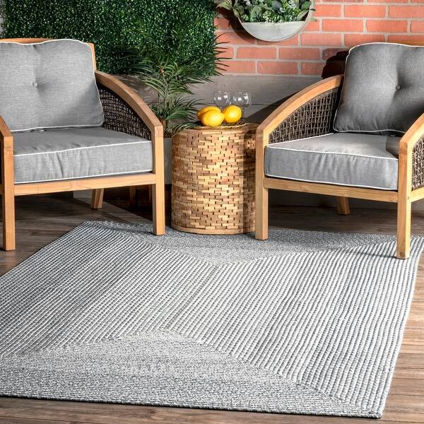 Shop Nuloom Jayda Braided Ombre Indoor Outdoor Area Rug On Sale
