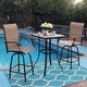 preview thumbnail 3 of 27, Patio Bar Table Outdoor Metal Bar Table Square Bistro Bar Table
