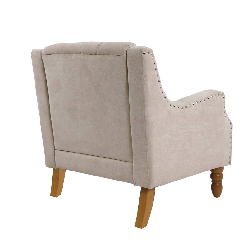 Beige Accent Chair, Living Room Chair