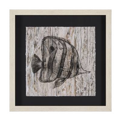 Wood Grain Fish I Framed Art Print