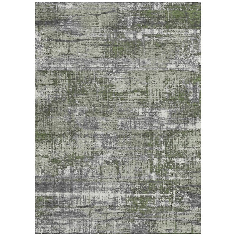 HomeRoots Geometric Transitional Rectangle Outdoor Rug