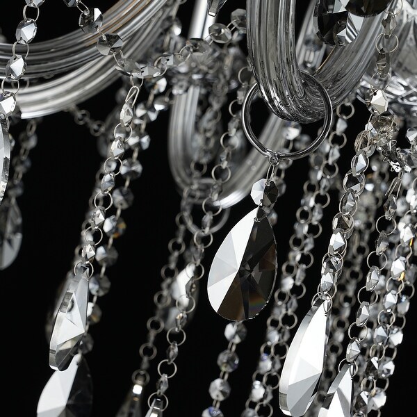 8 - Light Omni Smoke/Clear Crystal Chandelier French Style