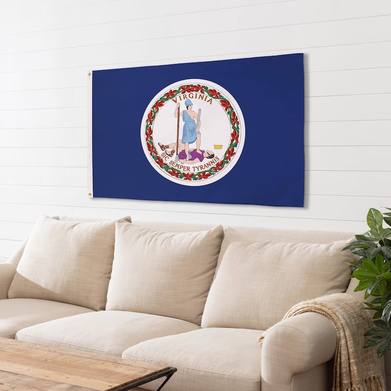 State of Virginia Double Sided Estate Flag w/ 2 Grommets, 3'x5'