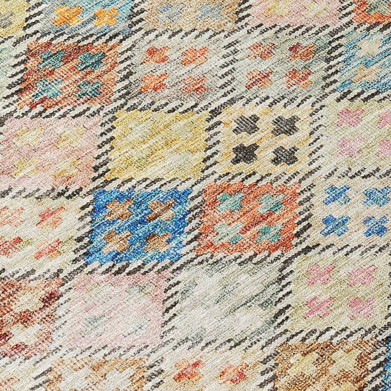 HomeRoots Geometric Transitional Rectangle Outdoor Rug