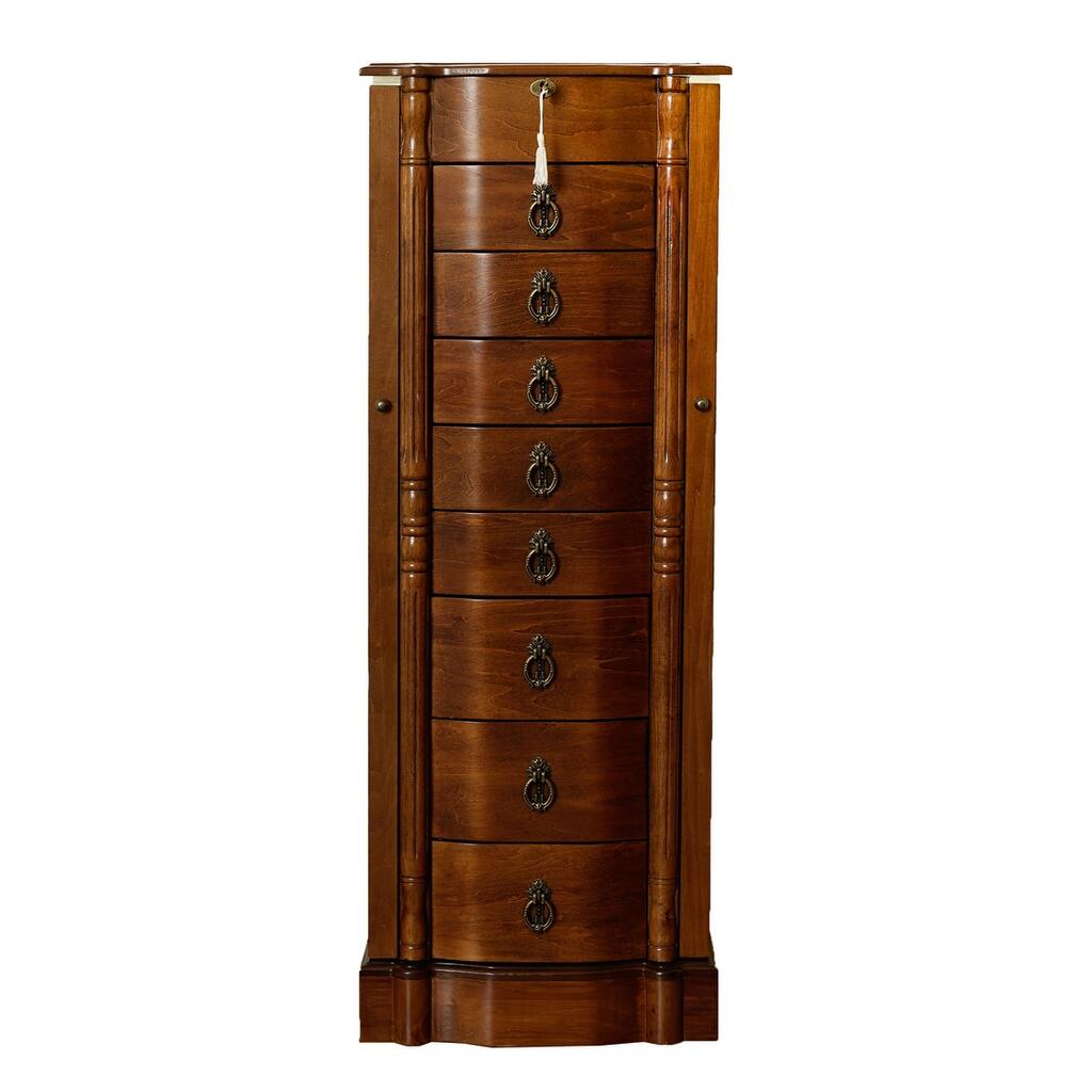 Hives & Honey Robyn Walnut Locking Jewelry Armoire